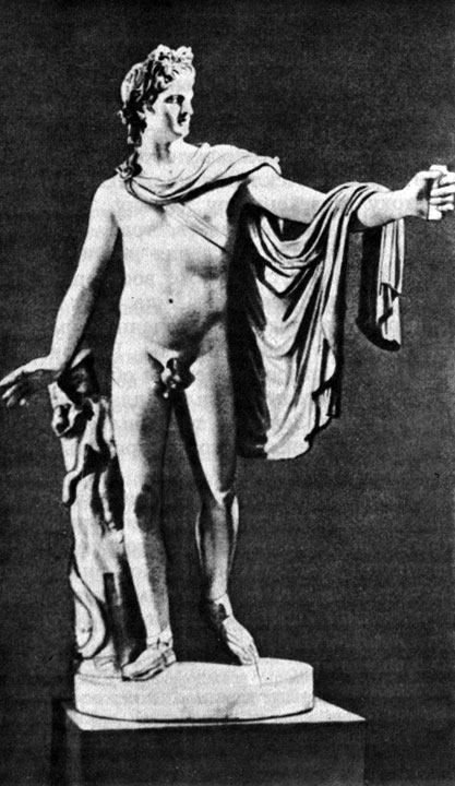 Статуя Аполлона. IV в. до н. э. Музей Ватикана
